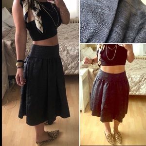 Midi Skirt Marlowe Italy Black Pleated skirt sz10